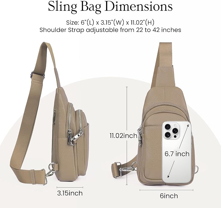 befen Genuine Leather Small Sling Bag - Image 5