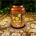 Solar Butterfly Rose Lantern Outdoor Decor, Waterproof Hanging Metal Garden by Merrytech