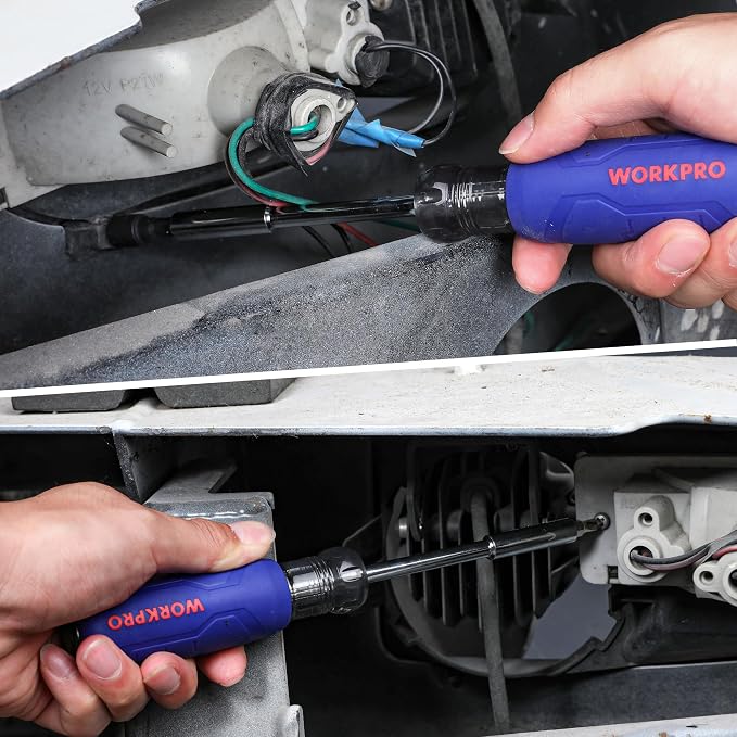 WORKPRO 61PC Magnetic Screwdriver Bits & Nut Driver Set - Image 7