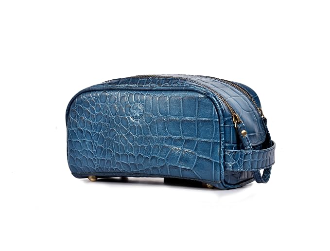 10" Premium Leather Toiletry Travel Pouch - Image 9