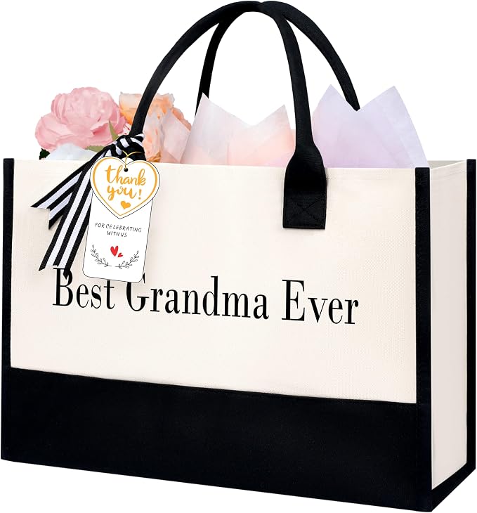 BAGAIL Initial Tote Bag, Personalized Birthday Gifts by BAGAIL