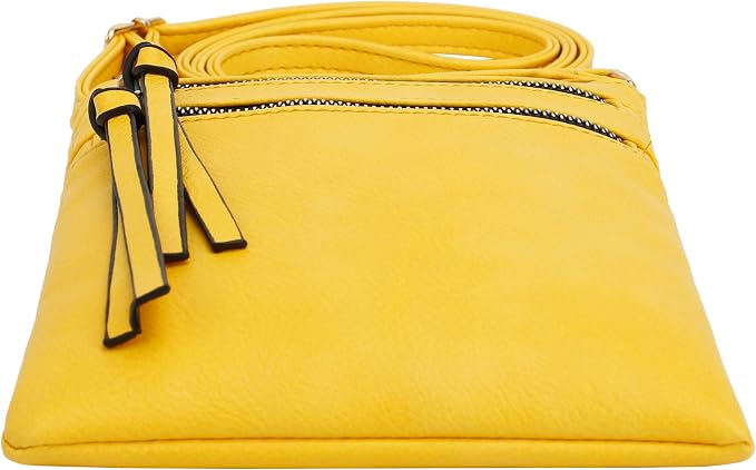 DELUXITY | Crossbody Purse Bag | Functional Multi Pocket Double Zipper Purse | - Image 4