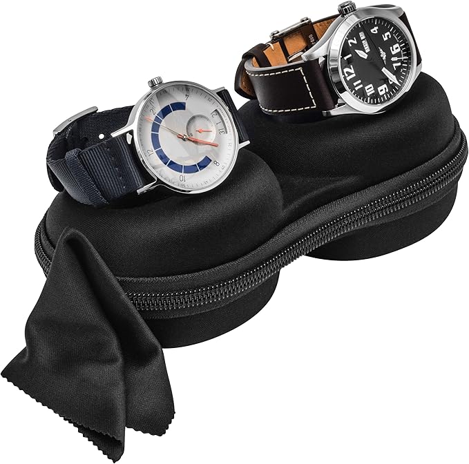 Double Watch Travel Case Storage Holder Box - Image 7