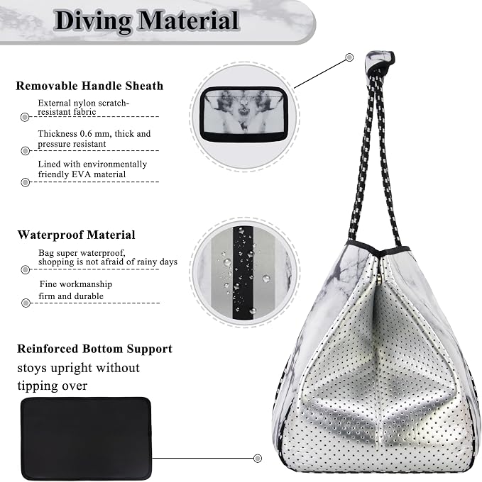 QOGiR Neoprene Multipurpose Beach Bag Tote - Image 7