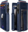 Airtag Wallet for Men, with Money Clip 10 Cards Metal Case Smart Slim Pop Up by Miyozi