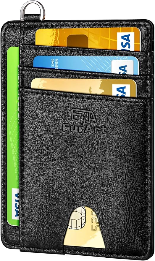 FurArt Slim Minimalist Wallet, Front Pocket Wallets, RFID Blocking, Credit Card by FurArt