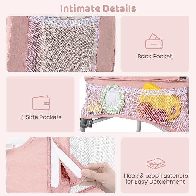 INFANS Baby High Chair, Foldable Portable Highchair - Image 7