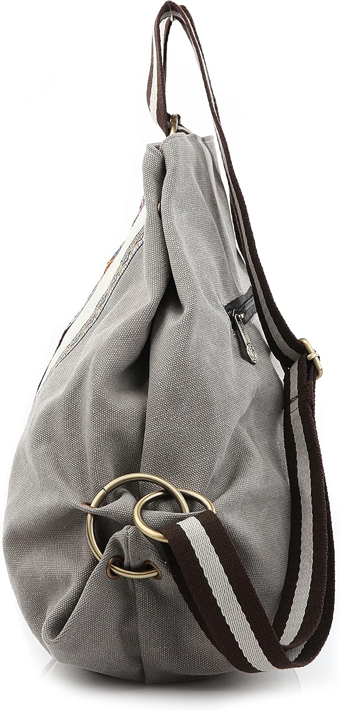 Goodhan Women Canvas Backpack Daypack Casual Shoulder Bag, Vintage Heavy-duty - Image 8