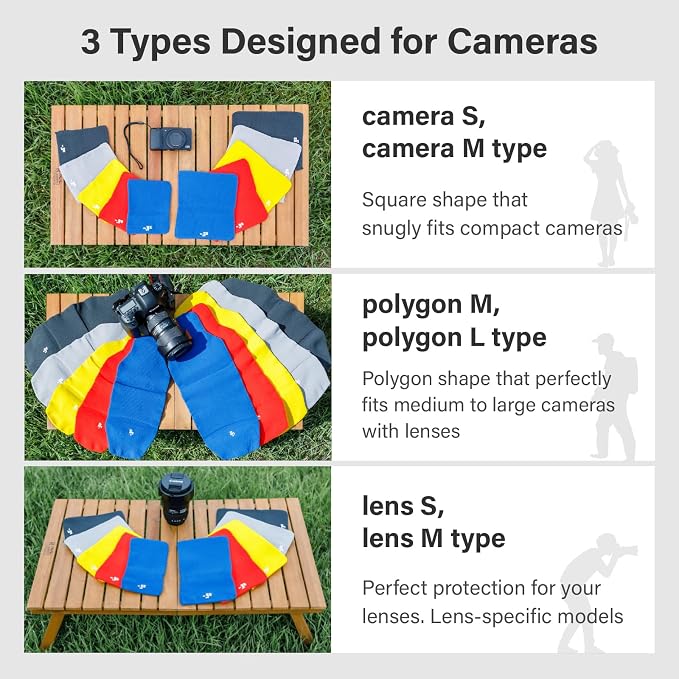 Camera Cover, Square W, Made in Japan, M size, Light Gray - Image 5