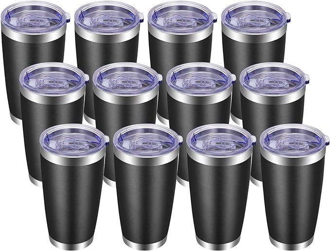 VEGOND 20oz Tumbler with Lid and Straw Stainless Steel Tumbler Cup Bulk Vacuum by VEGOND