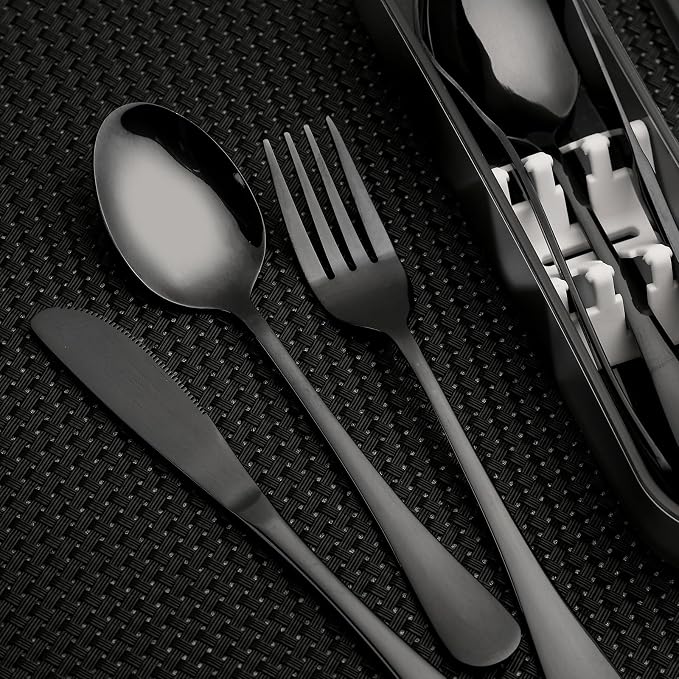 Portable Utensils Set with Case, Lunch Box Includ Fork Spoon Knife, Dishwasher - Image 5
