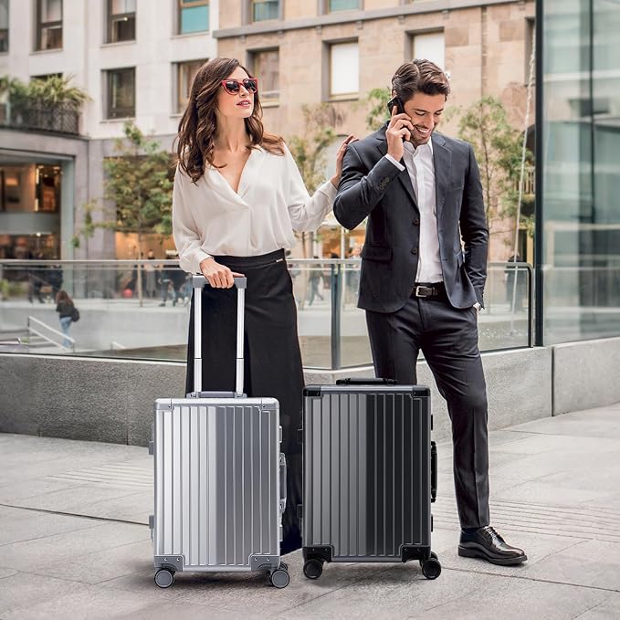 YYW Aluminum Carry-On Luggage Airline Approved Lightweight Suitcase - Image 8