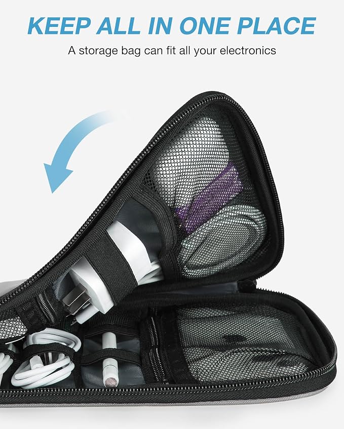 BAGSMART Electronics Travel Organizer Case, Compact Cable Organizer Bag - Image 6