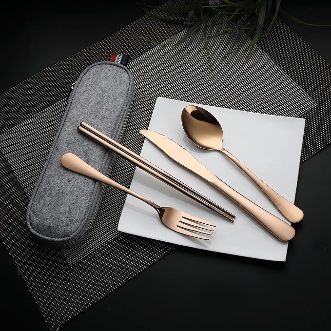DEVICO Camping Utensils, Portable Travel Utensils - Image 2