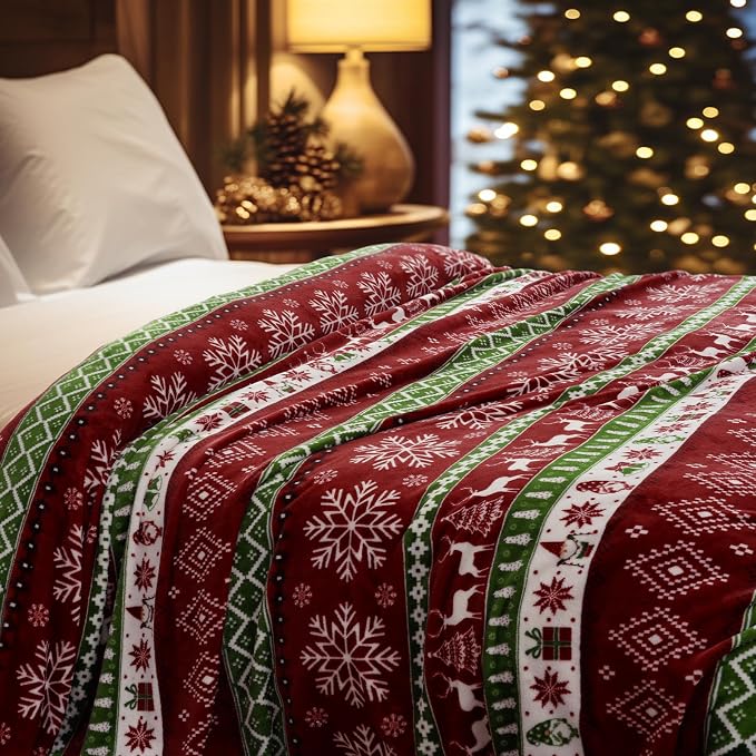 PHF Printed Fleece Blanket Queen Size, No Shed No Pilling Ultra Soft Plush Cozy - Image 5