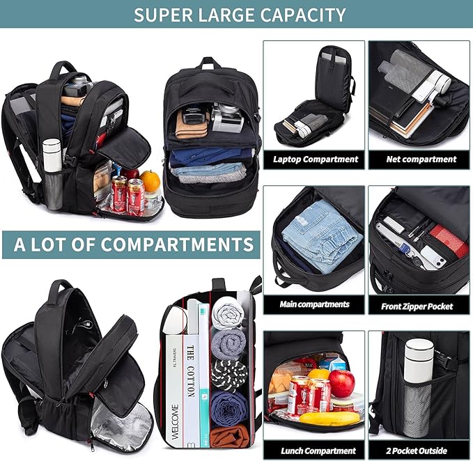 Lunch Bag Backpack, Insulated Cooler Lunch Box Backpack, Extra Large 17inch - Image 4