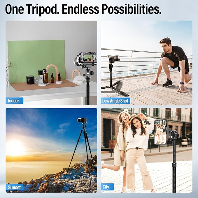SIRUI Lightweight Carbon Fiber Travel Tripod, 6kg Load Capacity Compact Camera - Image 7