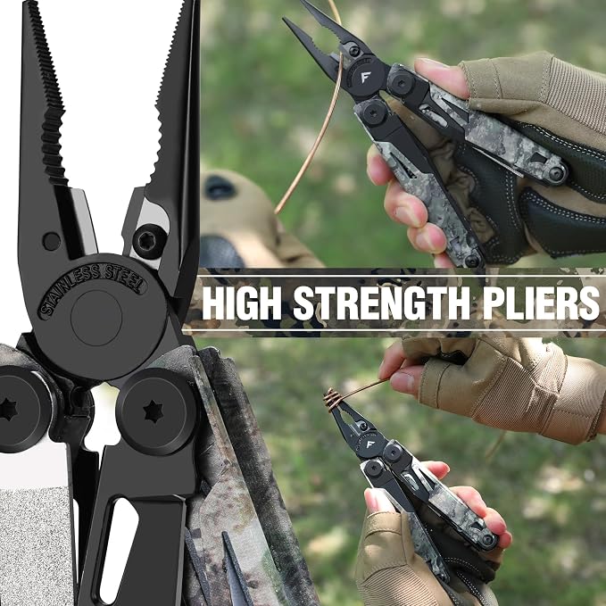 FLISSA Multitool, 15-in-1 Multi Tool Pocket Knife - Image 4