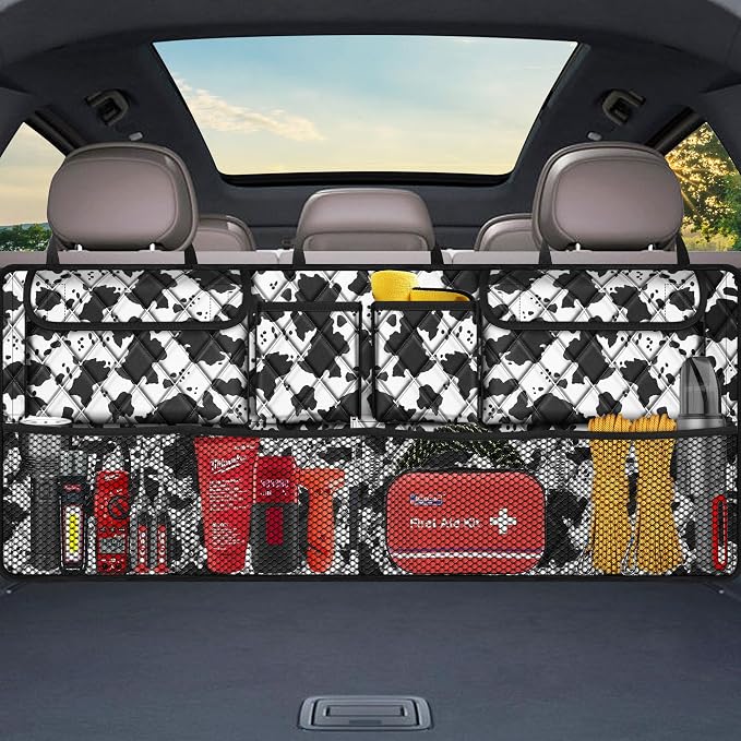 Femuar Car Trunk Organizer, Large Capacity Backseat Trunk Organizer, - Image 7