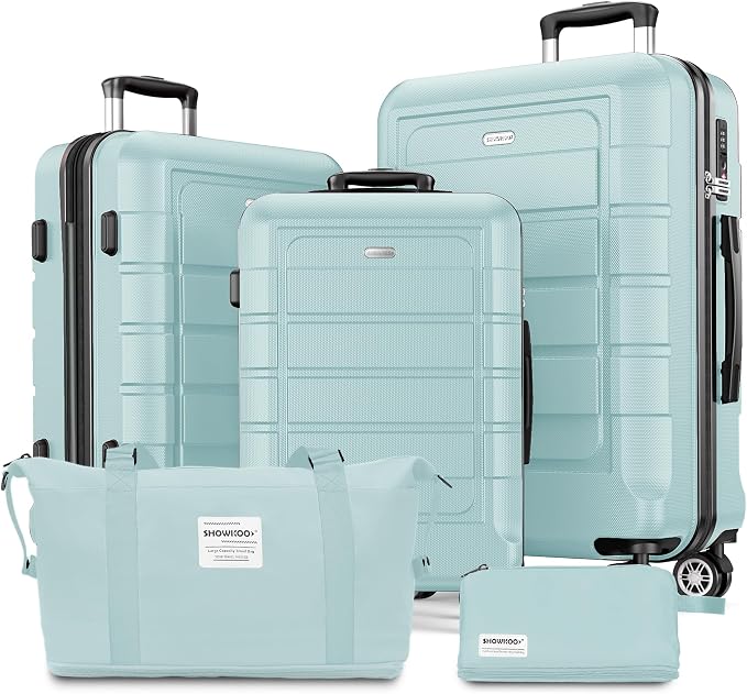 SHOWKOO Luggage Sets Expandable PC+ABS Durable Suitcase Double Wheels TSA Lock by SHOWKOO