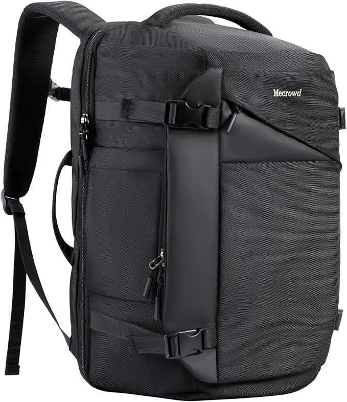 Large Travel Backpack for Men 40L, Carry On Backpack TSA 17.3 Inch Laptop by Mecrowd