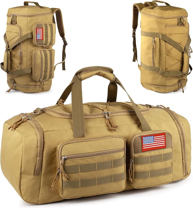 Tactical Gym Bag for Men，50L Large 3 in 1 Sports Duffle Bag by ATRIPACK