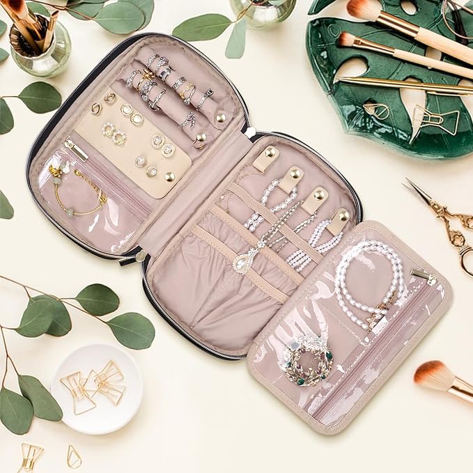 Jewelry Travel Case Organizer for Necklaces, Soft Sided - Image 6
