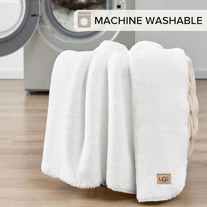 UGG Whitecap Plush Throw Blanket Fleece Lightweight Soft Cozy Throw - Image 6
