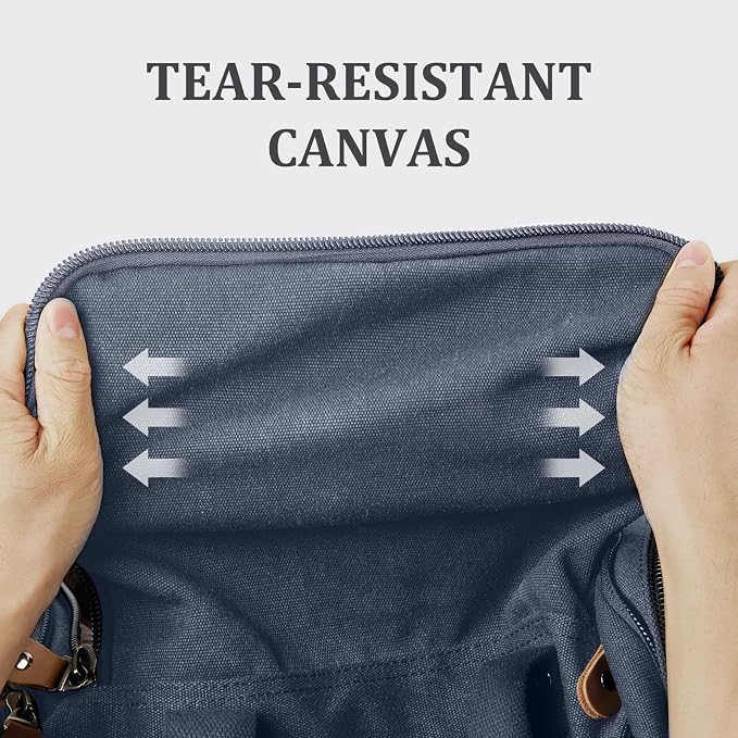 Gonex Canvas Duffle Bag for Travel 60L Expandable Duffel Weekend Overnight Bag - Image 2