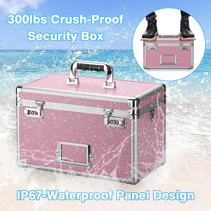 15 x 8.7 x 10 Inch Lockable Storage Box - Image 6