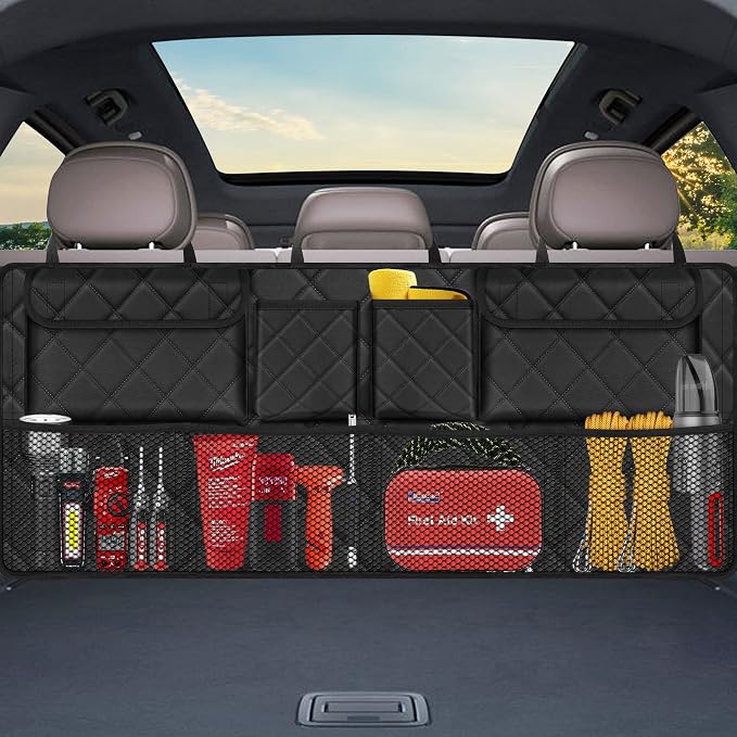 Femuar Car Trunk Organizer, Large Capacity Backseat Trunk Organizer, - Image 7