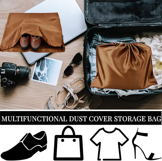 6 Pack Dust Bags for Handbags Silk Dust Cover Bag for Handbags Purses Shoes - Image 5