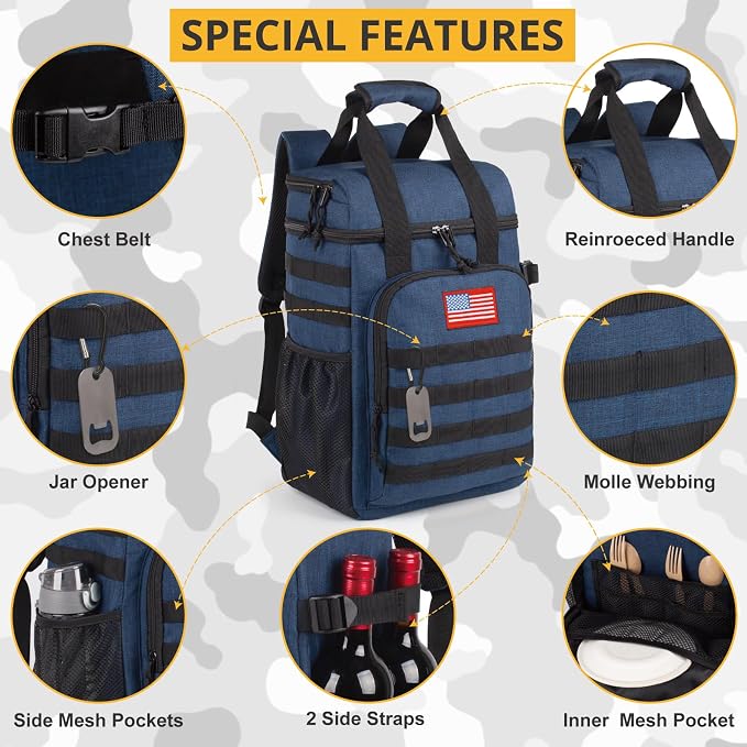Tactical Backpack Cooler, Lunch Backpack - Image 7