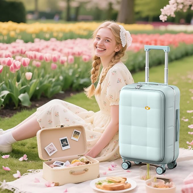 MGB 20 Inch Top Open Carry On Luggage 22x14x9 Airline Approved, Hard Shell - Image 8