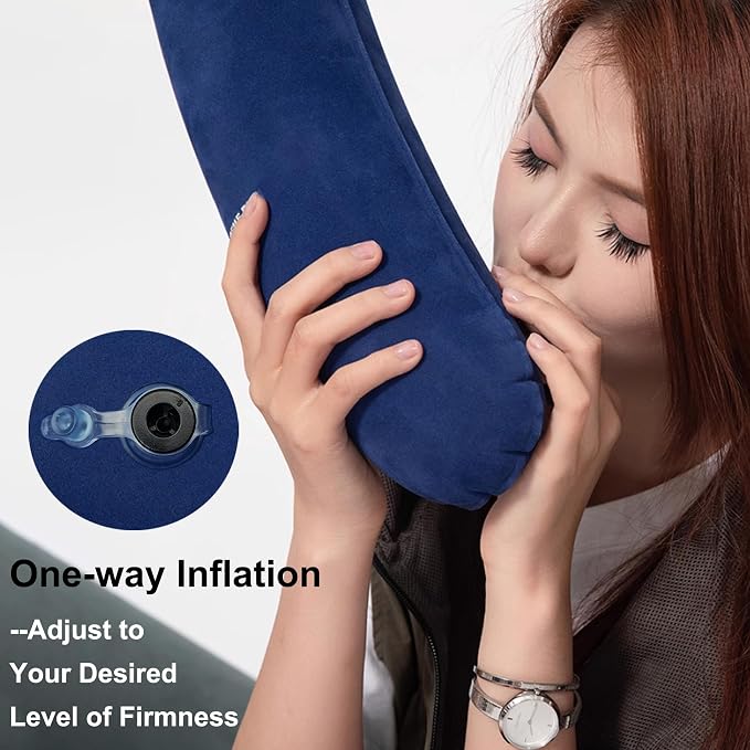 Inflatable Neck Pillow for Traveling on Plane, Inflatable Travel Pillows for - Image 6