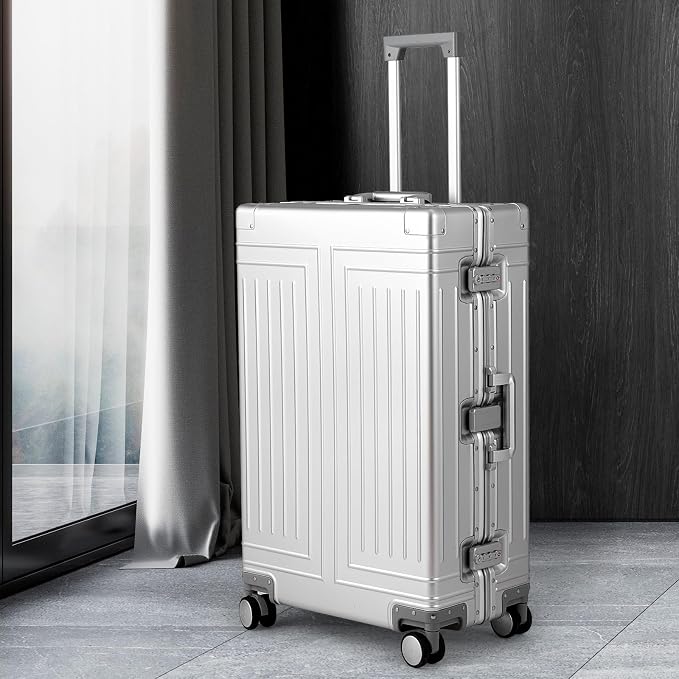 All Aluminum Magnesium Carry On Luggage，Cut from Whole Aluminum Sheet，22x14x9 - Image 5