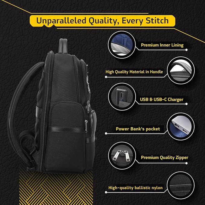 Laptop Business Backpack for Men & Women, Work Backpack Fits 15.6 Inch - Image 4