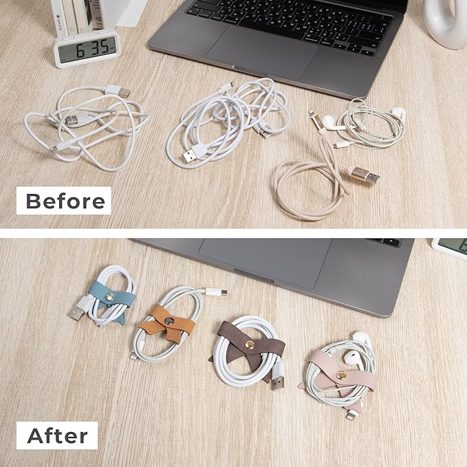 SenseAGE 5 Pack Cord Organizer, Bow Cord Keeper, Cable Organizer USB holder - Image 7