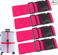 4Pcs Luggage Straps for Suitcase Travel Accessories TSA Approved, 80In Long by Ajmyonsp