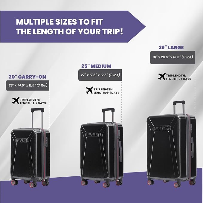 Spyder Traverse 25 Inch Medium Expandable Hardside Upright Suitcase - Image 6