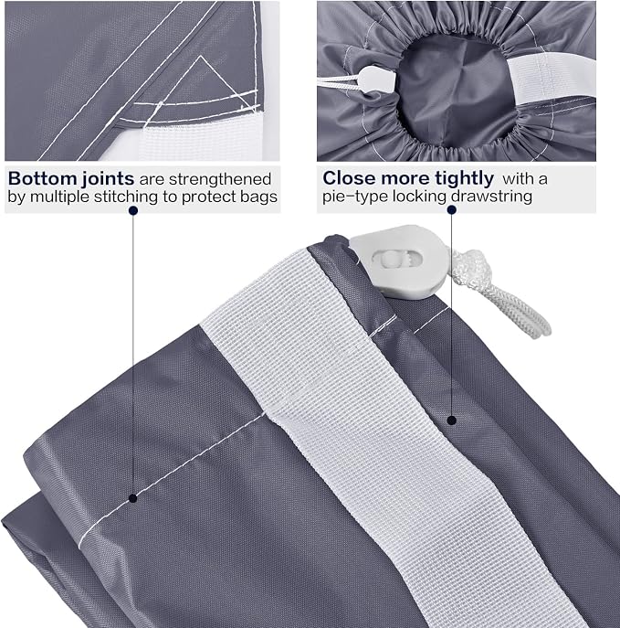 HOMEST 2 Pack XL Wash Me Travel Laundry Bag, Machine Washable Dirty Clothes - Image 5