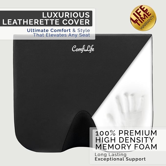 ComfiLife Car Seat Cushion–Premium Wedge 100% Polyurethane Foam Car Cushions - Image 3