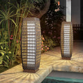 Grand patio Outdoor Floor Lamp Solar Powered Lantern Water-Resistant Wicker by GrandPatio