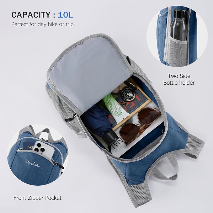 10L Small Hiking Backpack Travel Daypack Lightweight Packable Back Pack - Image 5
