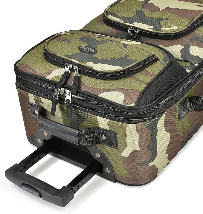 U.S. Traveler Lightweight Rolling 20" Carry On Luggage Softside Suitcase - Image 4