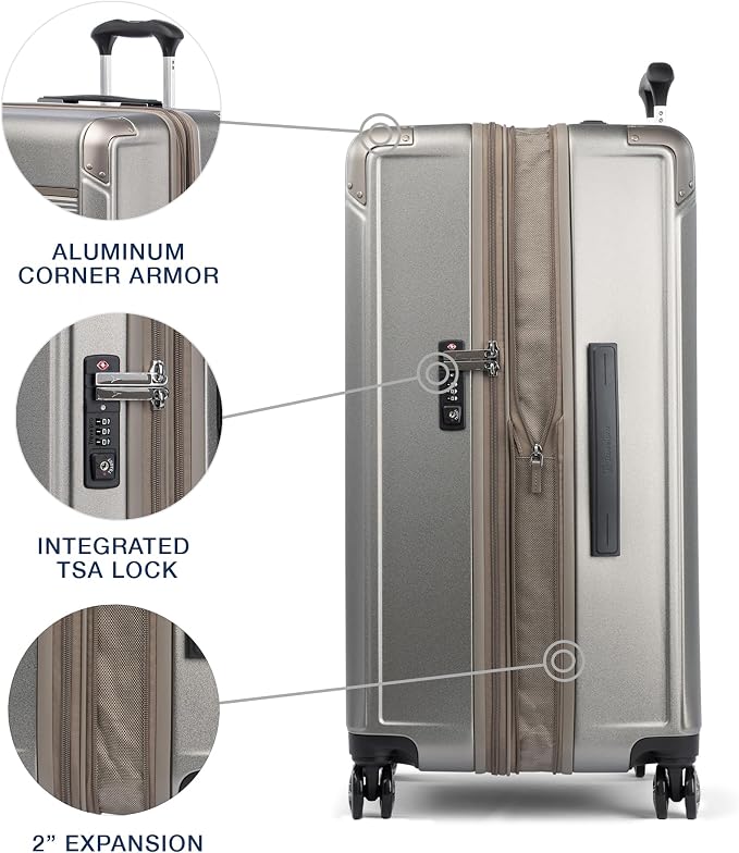 Travelpro Platinum Elite Hardside Expandable Checked Luggage, 8 Wheel Spinner - Image 4