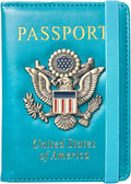 Passport Holder for Travel Men, RFID Blocking Passport Wallet Cover Case by Coowayze