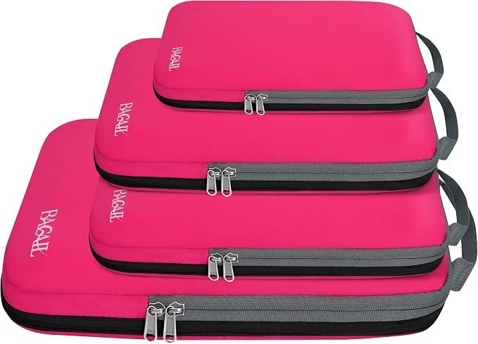 BAGAIL 4 Set/6 Set/8 Set Compression Packing Cubes Travel Accessories by BAGAIL