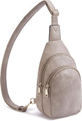 Telena Small Sling Bag for Women Leather Crossbody Fanny Packs Chest Bag for by Telena