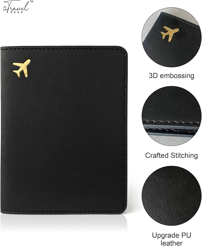 Passport Holder for Travel Essentials, RFID Blocking Passport Cover Case for - Image 5
